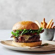 Acre signature dishes Acre "Bacon," Blackened Snapper, and the Acre Burger.